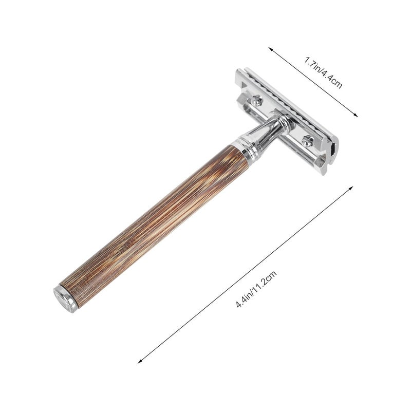 Vintage Double Sided Safety Razor Handle For Men Manual Beard Trimming Tool - Image 2